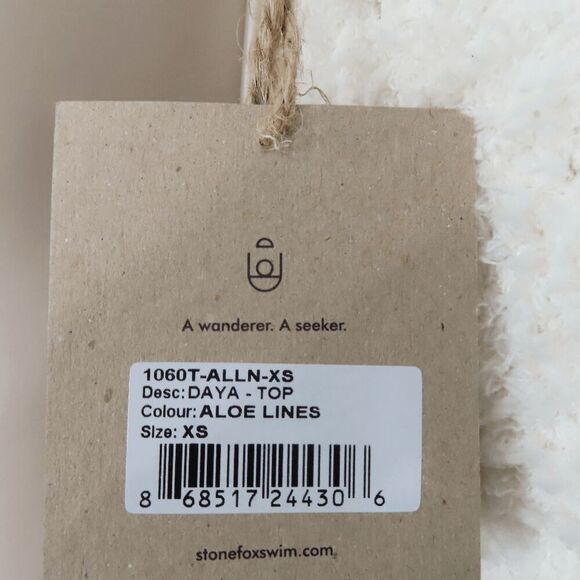 Stone Fox Swim Green Aloe Lines Daya Top/Simone Bottom X-Small - Picture 9 of 9